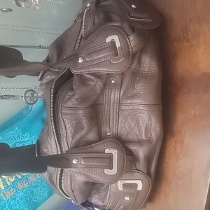 Brown leather purse and matching wallet